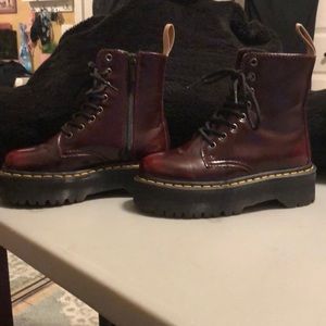 Dark Red Doc Marten boots